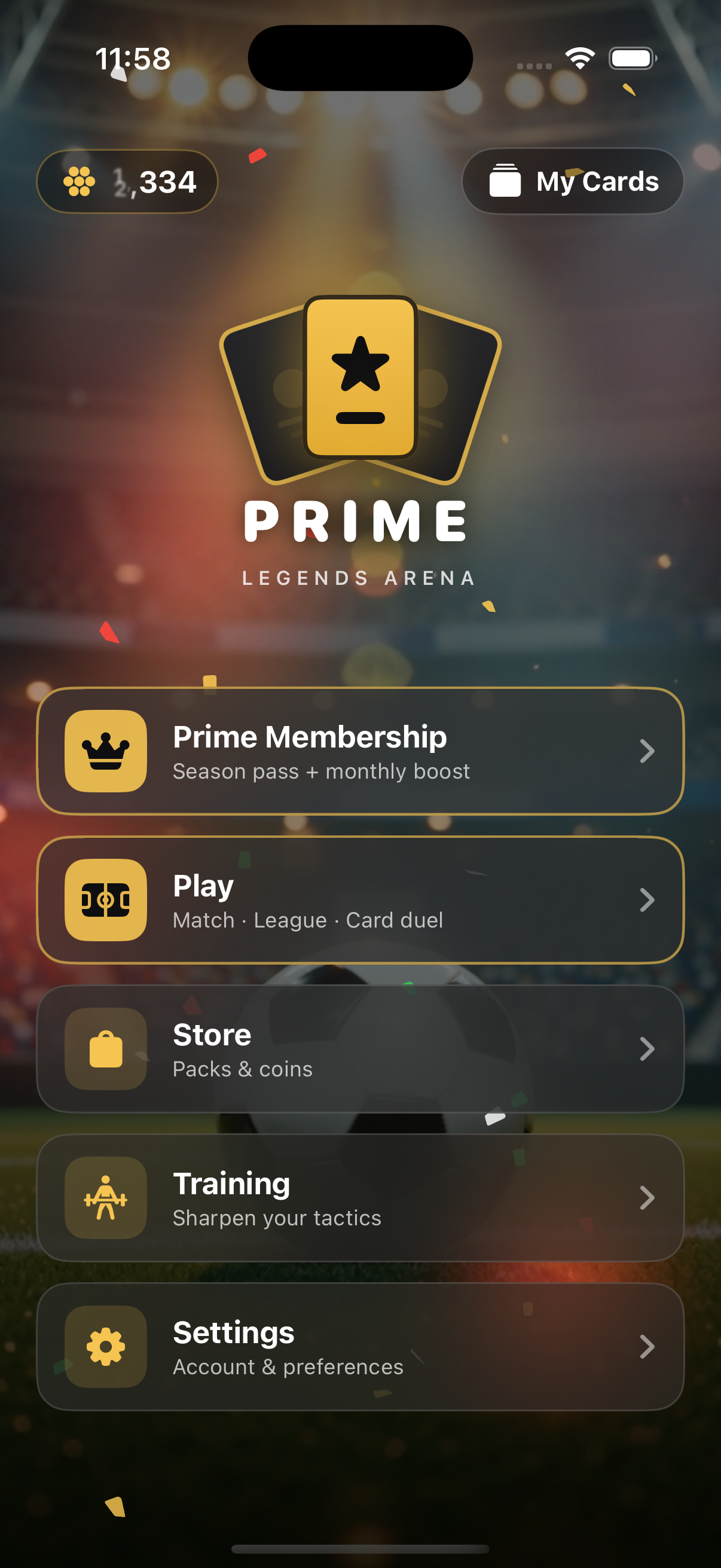 Home menu