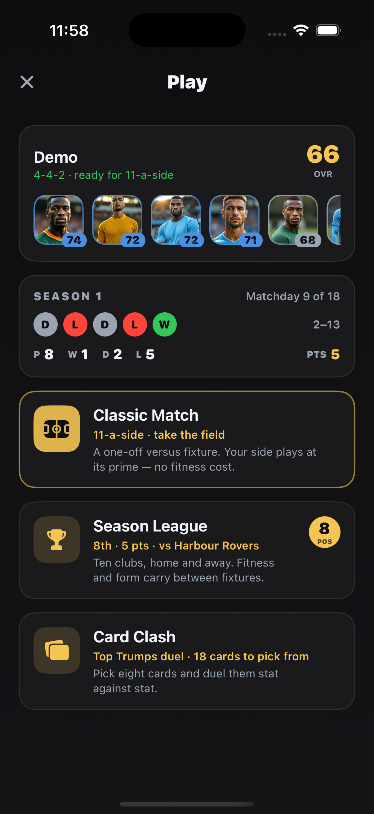 Play & squad